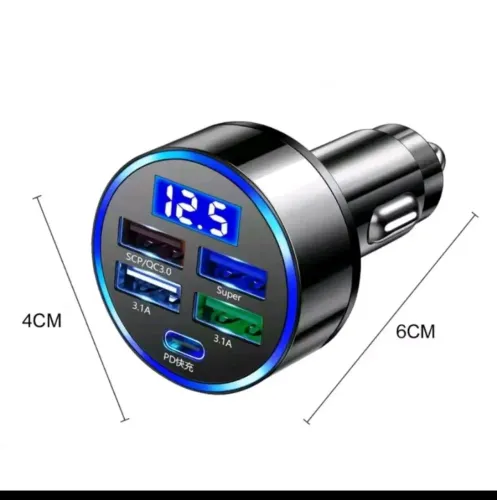 Carregador para carro com 4 entradas 