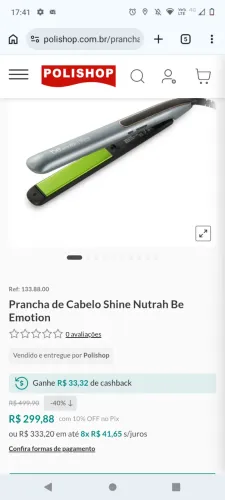 Prancha de cabelo