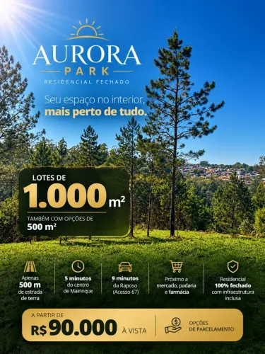 1.000 m² Perto do Centro de Mairinque