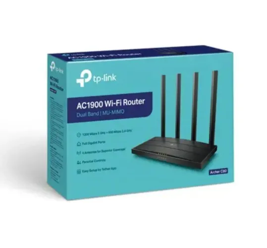 Roteador TP-Link Archer C80 AC1900 Wireless Dual (novo, lacrado)