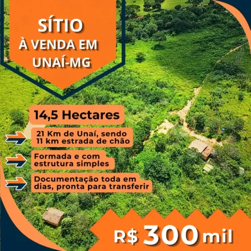 Sitio à venda em Unaí/MG