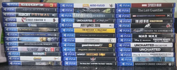 Coleção de jogos PS4