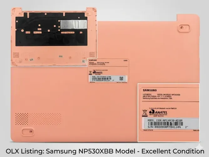Carcaça Notbook Samsung Np550 Xbb 14p Tampa traseira daTela 