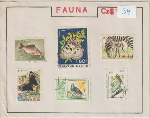 Selos Kit 34 - uma bela seleção da temática Fauna