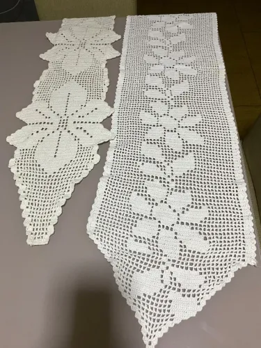 2 caminhos de mesa crochê tricô