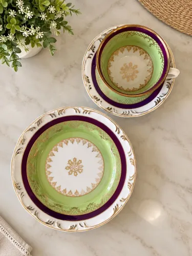 Conjunto Pires Porcelana