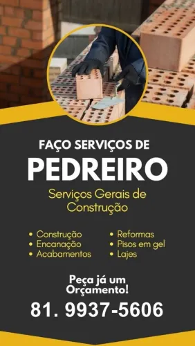 Pedreiro profissional 