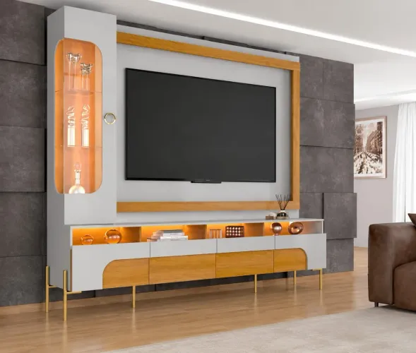 PAINEL DE TV HOME BRILHANTE + Entrega e montagem grátis