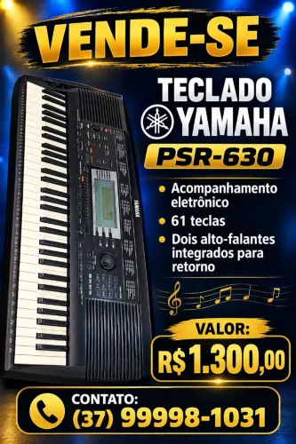 Teclado Yamaha psr 630 com acompanhamento eletrônico