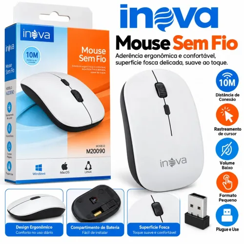 Mouse sem fio Inova