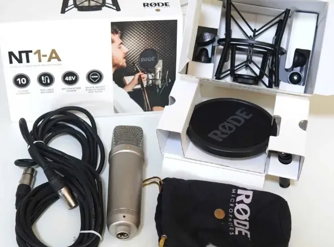 Microfone Rode Nt1-a Cardióide Condensador Silver Prateado