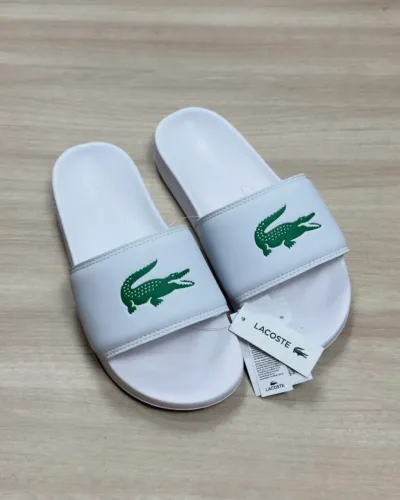 Chinelo Lacoste Serve Slide 0.0 Original (Branco)