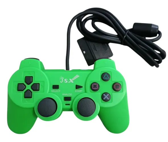 Controle PS2 e PS1 Com Fio 1,8m - Verde