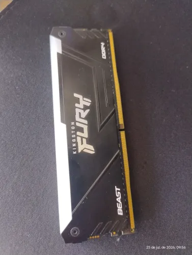 memória kingston fury beast rgb 32gb ( 2x 16gb) 3200mhz ddr4