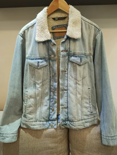 Jaqueta Zara - Denim com pelo