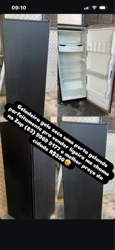 Geladeira uma porta gelo seco gelando perfeitamente promoção de hoje