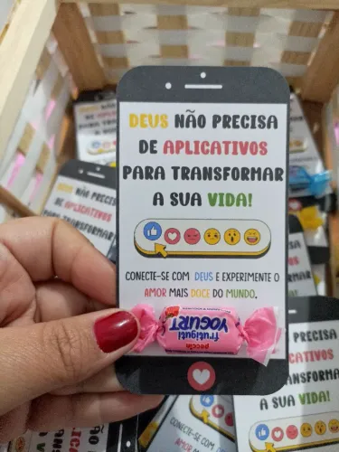 Tag cartão igreja e mimos p clientes