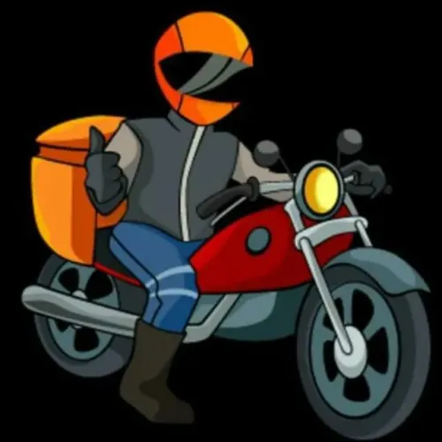 Motoqueiro com baú