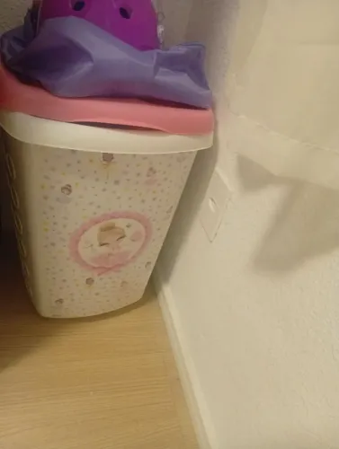 Cesto de roupas ou brinquedos bailarina