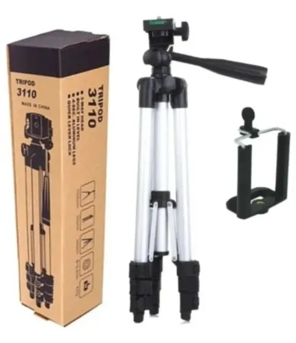 Tripé Filmadoras, Câmeras Fotográficas e Celulares até 1,20M Altura Tripod 3110  