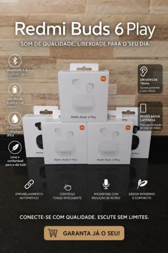 Fone de ouvido redmi buds 6 original