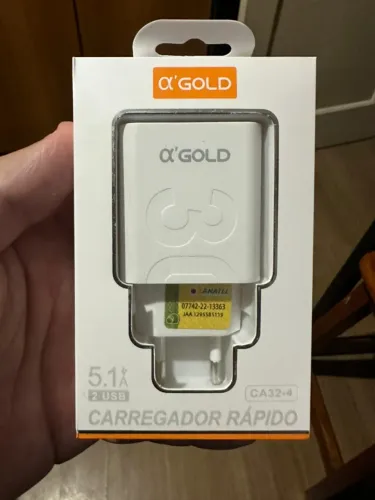 Carregador Rápido A'gold 2 Portas Usb 5.1a Cor Branco - Lacrado