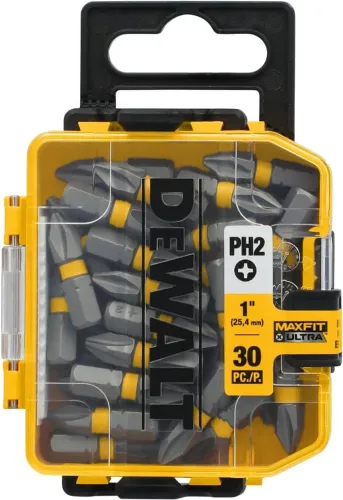 Dewalt Kit Pontas Phillips PH2 - Até 800 Parafusos Extras 30 Peças