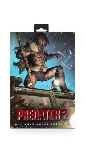 Boneco predador Predator 2 Ultimate Snake Predator NECA 18cm articulado com acessórios