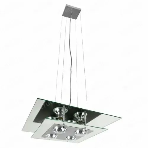 Lustre pendente espelhado quadrado