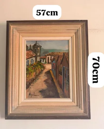 Quadro grande pintado a mão