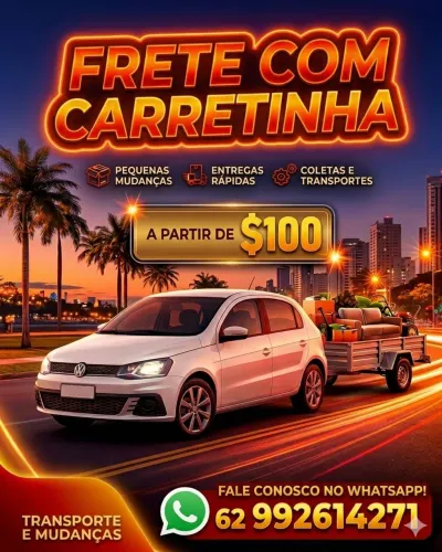 Fretes com Carretinha em Goiânia e região 