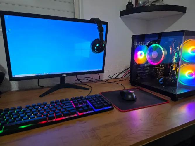 PC Gamer Completo Ryzen 5 + 8gb ram + SSD + HD