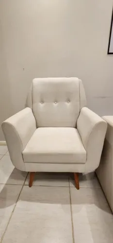 Poltrona Decorativa / Amamentação em linho, marca Abra Cadabra