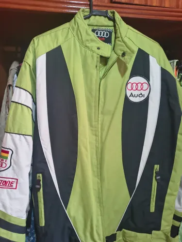 Jaqueta Racing Audi Preta e Verde G 