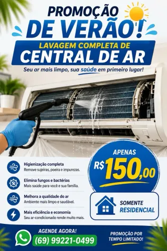 ? Lavagem Completa de Central de Ar-Condicionado ?
