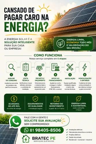 Instalação e manutenção energia solar