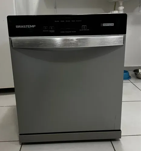 Lava Louças Brastemp Cinza Metálico com 08 Serviços e 05 Programas de Lavagem - BLF08B