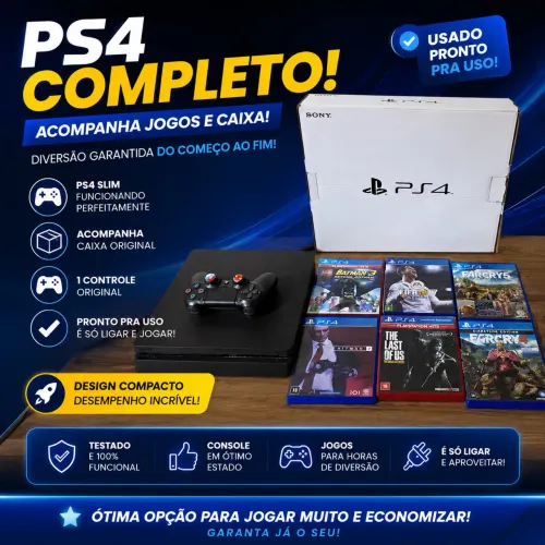 ? PS4 Usado à Venda - Pronto pra Jogar!