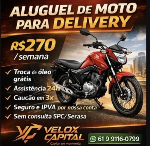LOCAÇÃO DE MOTO - ALUGUEL PARA MOTO DE TRABALHO