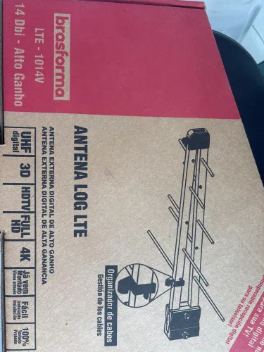 Antena TV externa nova na caixa