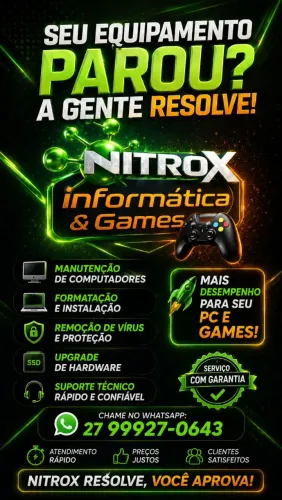ASSISTÊNCIA TÉCNICA EM COMPUTADORES, NOTEBOOKS E VIDEOGAMES | FORMATAÇÃO E PC GAMER