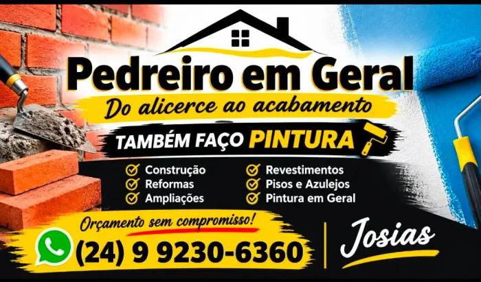 Pedreiro e pintura