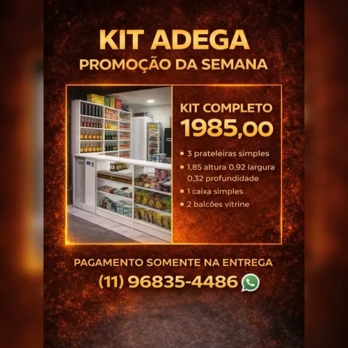 Adega kit completo monte sua adega