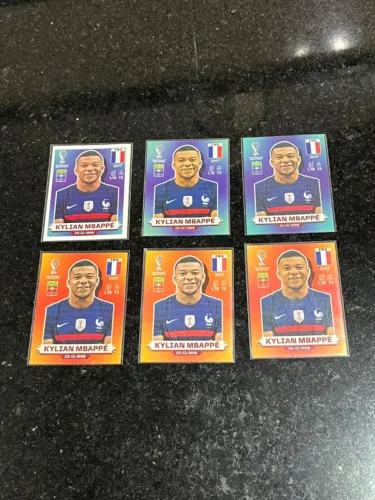 Lote Figurinhas Mbappe Copa 2022 Versões Diferente Originais Le Descrição