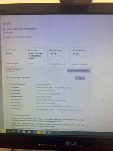 Computador Dell OptiPlex i5 8ª Geração + Monitor Dell 17? - Pronto para Uso