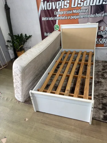 Cama solteiro + colchão D45 perfeito ( entrego)
