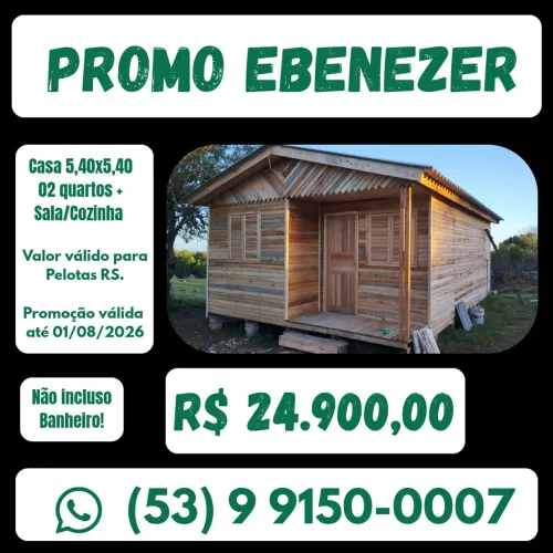 Casas Em Madeira Promoção JULHO Pelotas e Região