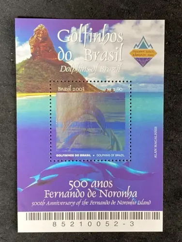 LINDO BLOCO SELO BRASILEIRO 2003 - 500 ANOS DE FERNANDO DE NORONHA