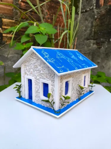 Cofre Artesanal Sustentável e Decoração Varejo e Atacado Azul