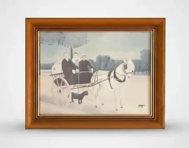 Quadro Decorativo - Reprodução Da Pintura Naïf 'La Carriole Du Père Junier'
